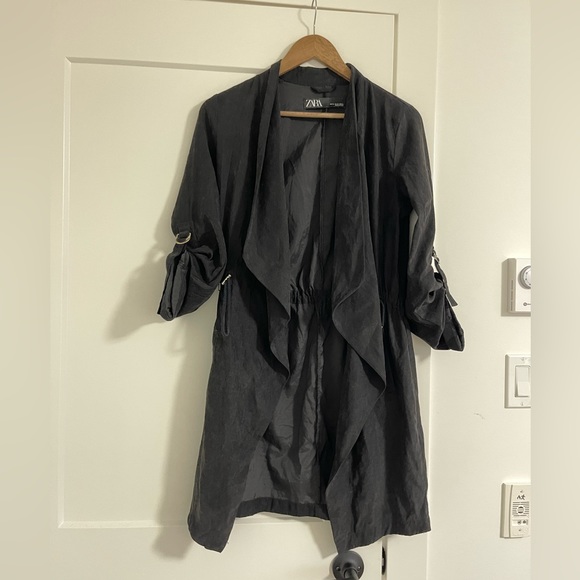 ZARA STONE WASHED OVERCOAT - Picture 1 of 2